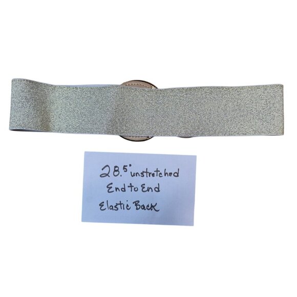 NEW Elastic Wide Corset Safe Waist Belt Metallic Snap Buckle Beige Cinch… - Picture 6 of 12